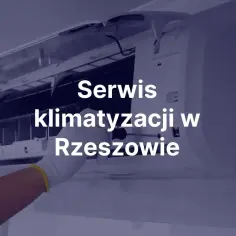 Ręka w rękawiczce serwisuje klimatyzację.